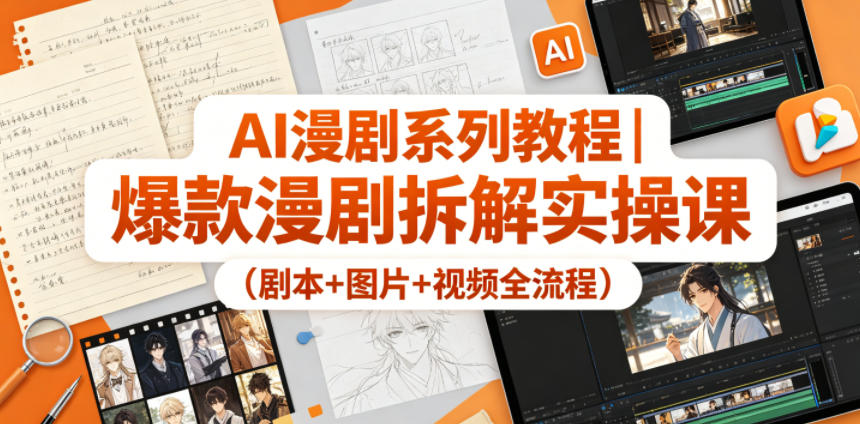 AI漫剧系列教程｜爆款漫剧拆解实操课（剧本+图片+视频全流程）-智云网