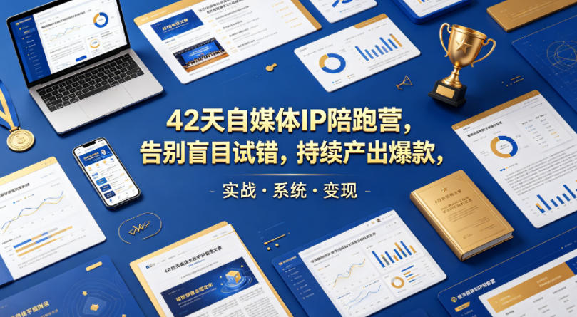 42天自媒体IP陪跑营，告别盲目试错，持续产出爆款，实战·系统·变现（更新2026）-智云网