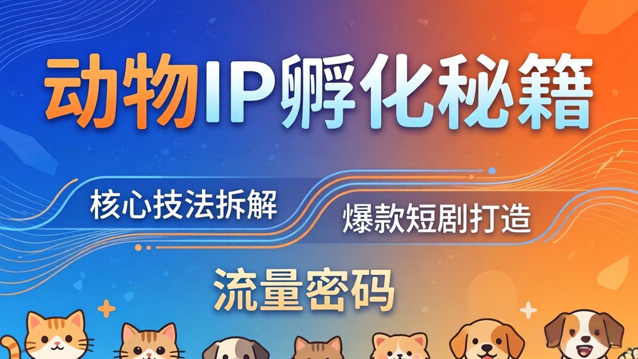 动物IP孵化全套秘籍，三大核心技法拆解，打造爆款萌宠短剧，轻松拿捏赛道流量密码-智云网