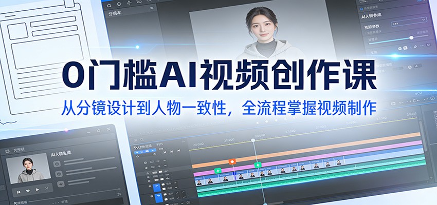 0门槛AI视频创作课：从分镜设计到人物一致性，全流程掌握视频制作-智云网