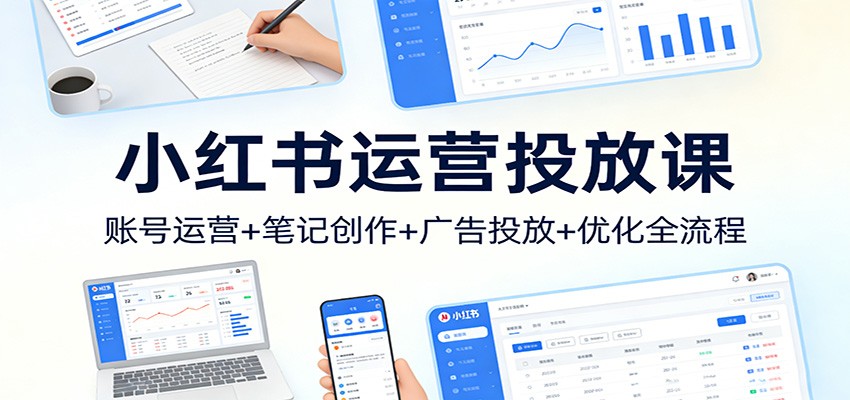 小红书运营投放课：账号运营+笔记创作+广告投放+优化全流程-智云网