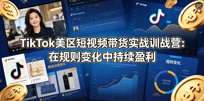 TikTok美区短视频带货实战训战营：在规则变化中持续盈利-智云网