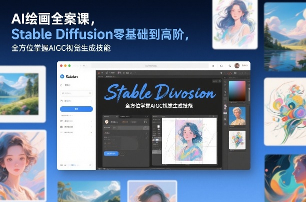AI绘画全案课，Stable Diffusion零基础到高阶，全方位掌握AIGC视觉生成技能-智云网