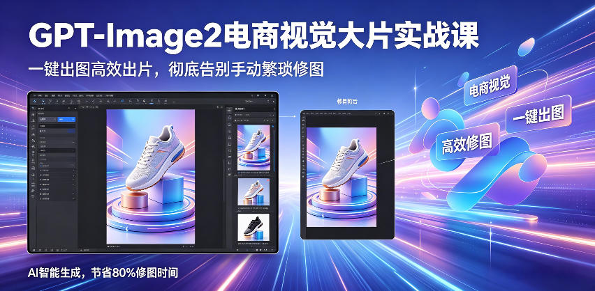 GPT-Image2电商视觉大片实战课，一键出图高效出片，彻底告别手动繁琐修图(更新)-智云网