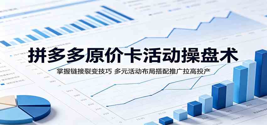 拼多多原价卡活动操盘术：掌握链接裂变技巧，多元活动布局搭配推广拉高投产-智云网