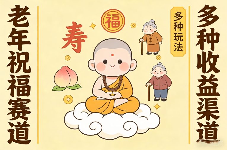 老年祝福赛道，漫画+小佛陀，多种玩法+多种收益渠道【附详细教程】-智云网