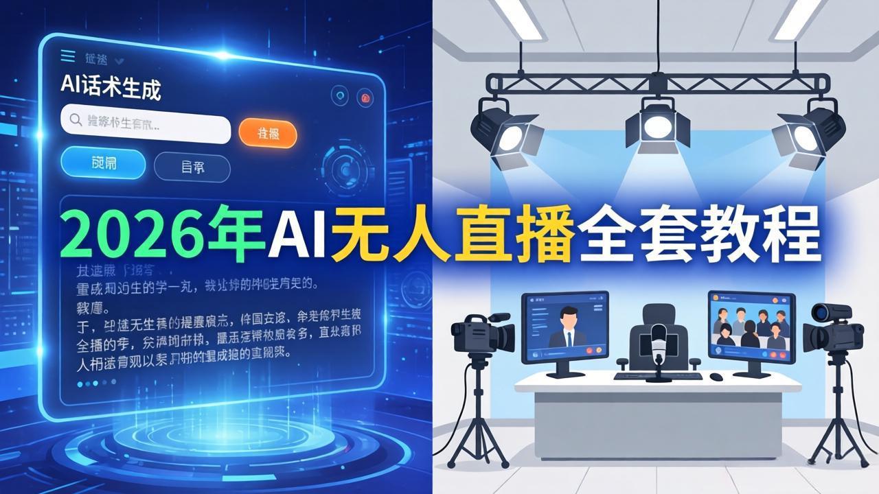 2026年AI无人直播全套教程：OBS安装+软件配置+直播间搭建+话术生成+一键开播实操-智云网