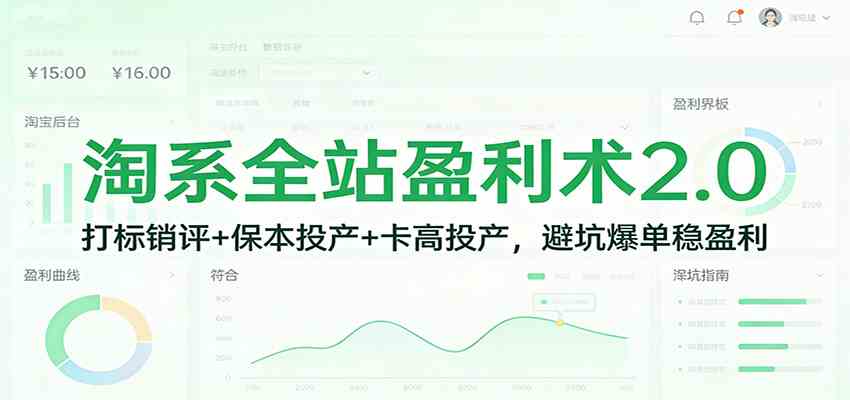 淘系全站盈利术2.0：打标销评+保本投产+卡高投产，避坑爆单稳盈利-智云网