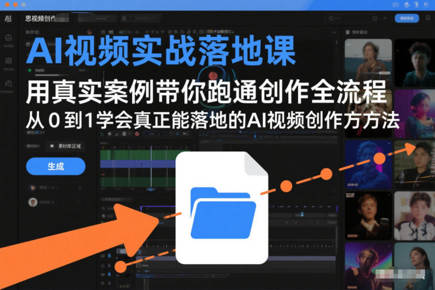AI视频实战落地课，用真实案例带你跑通创作全流程，从0到1学会真正能落地的AI视频创作方法-智云网