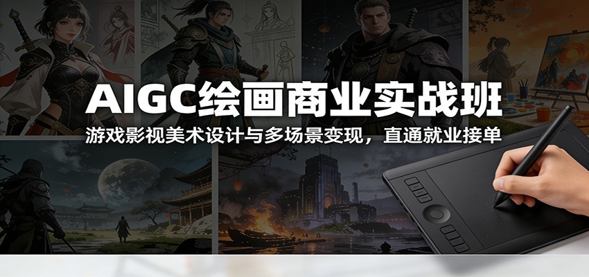 AIGC绘画商业实战班:游戏影视美术设计与多场景变现,直通就业接单-智云网