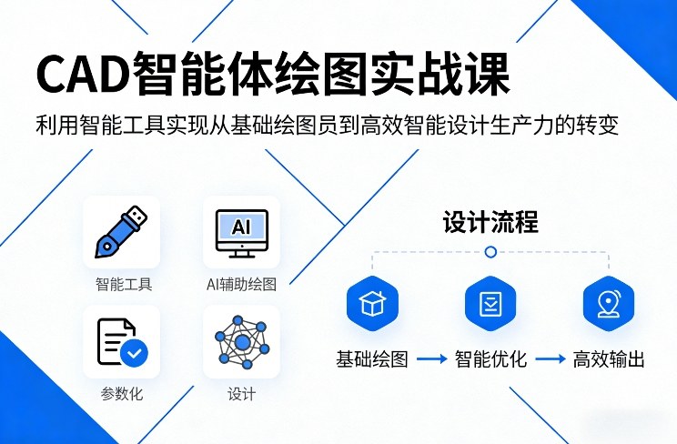 CAD智能体绘图实战课，利用智能工具，实现从基础绘图员到高效智能设计生产力的转变-智云网