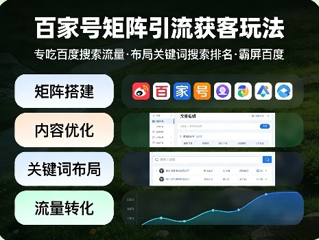 百家号矩阵引流获客玩法，专吃百度搜索流量，布局关键词搜索排名，霸屏百度-智云网