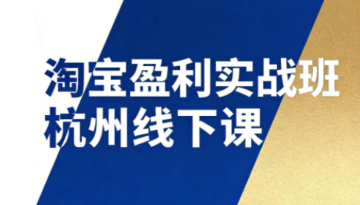 淘宝盈利实战班杭州线下课12月26-28日（音频+字幕），帮你掌握SOP流程+12门核心技术-智云网
