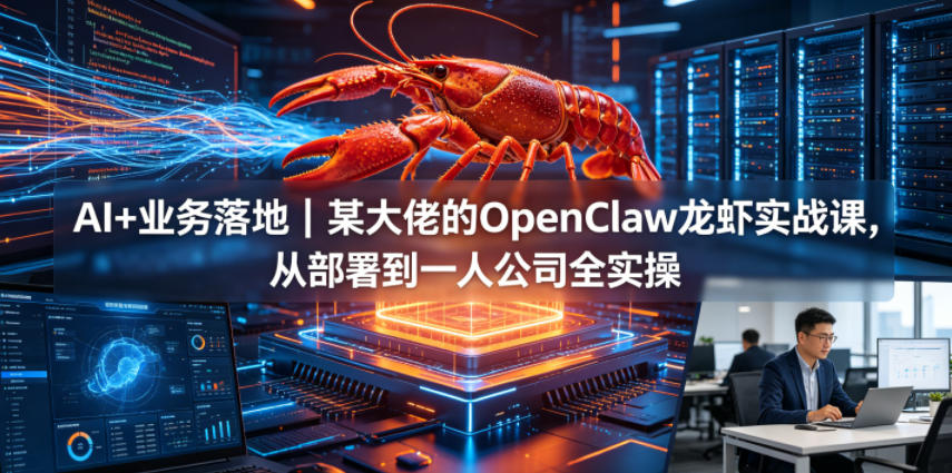 AI+业务落地｜某大佬的OpenClaw小龙虾实战课，从部署到一人公司全实操-智云网