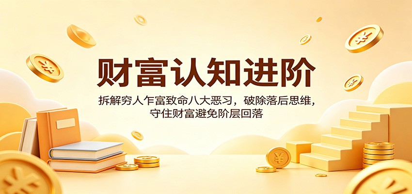 财富认知进阶：拆解穷人乍富致命八大恶习，破除落后思维，守住财富避免阶层回落-智云网