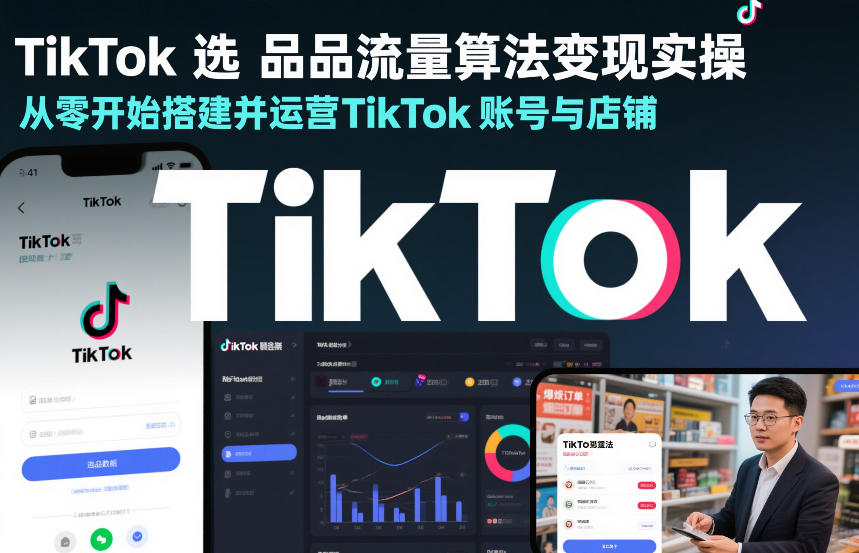 TikTok选品流量算法变现实操，从零开始搭建并运营TikTok账号与店铺-智云网